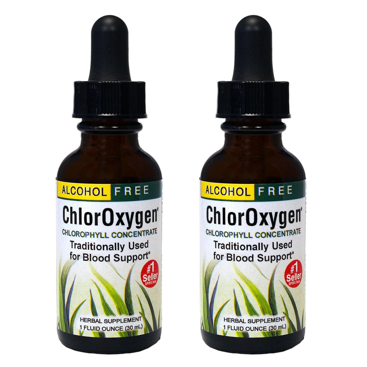 ChlorOxygen de Herbs Etc. : bouteille de chlorophylle pour énergie quotidienne.
