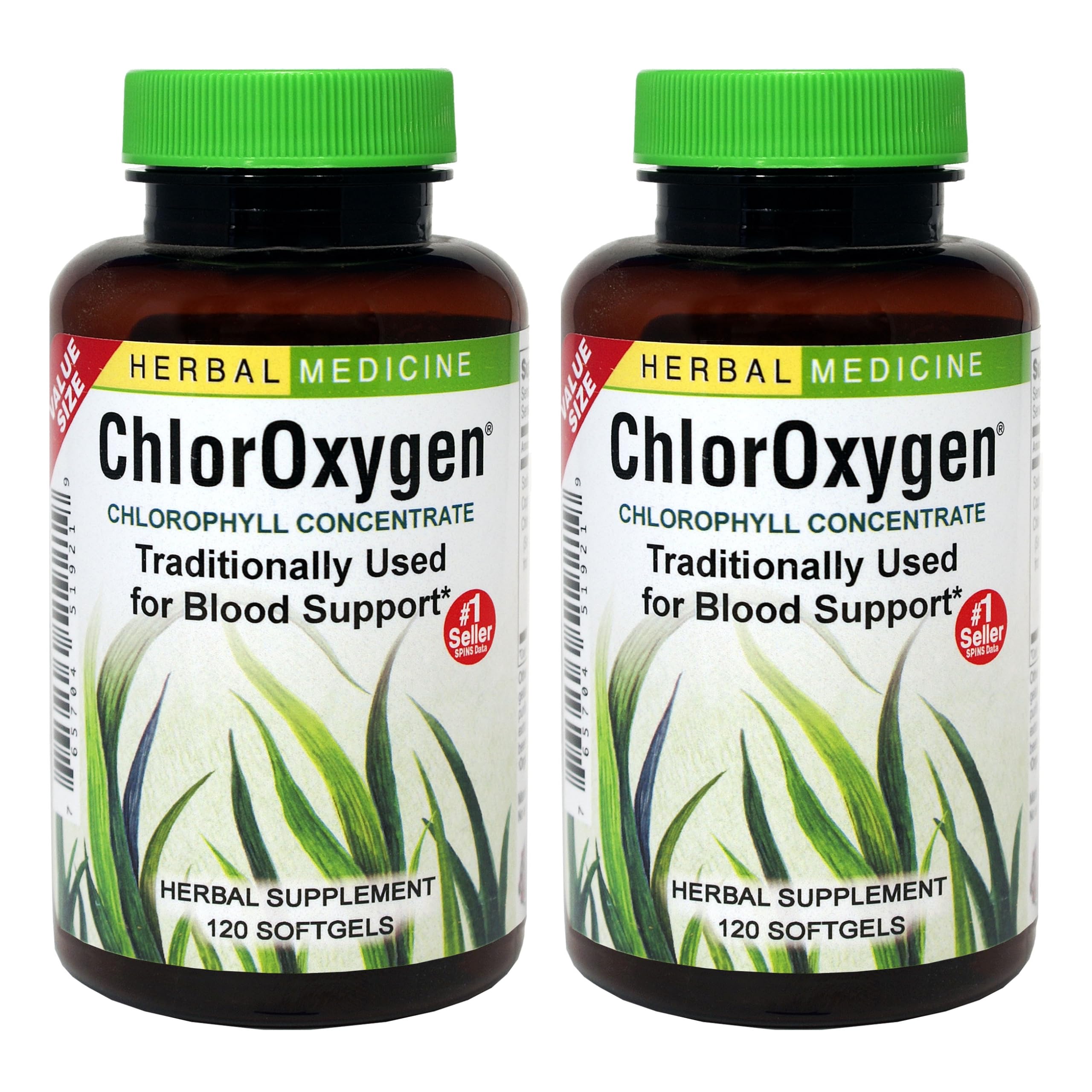 Herbs Etc. ChlorOxygen: bouteille de chlorophylle concentrée pour un soutien général.