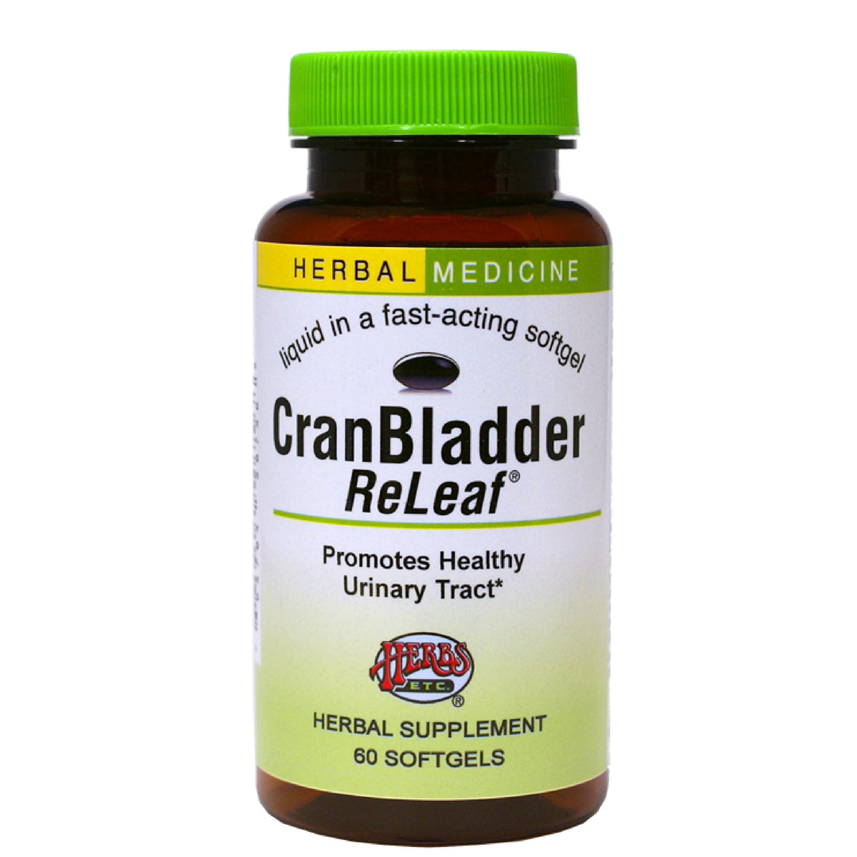 Herbs Etc CranBladder ReLeaf : bouteille de gélules molles prête à l'emploi