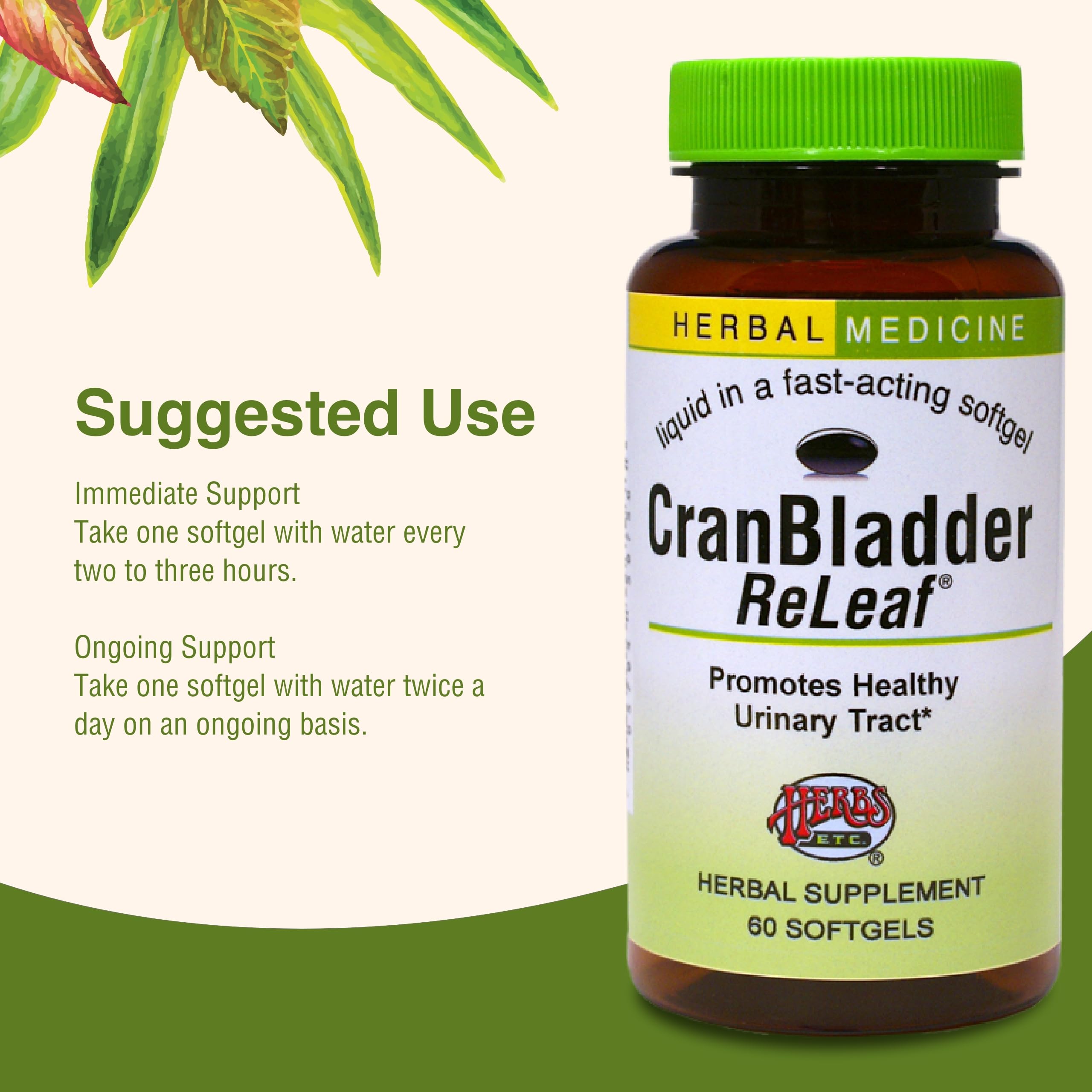Herbs Etc CranBladder ReLeaf : soutien potentiel du confort urinaire grâce aux plantes