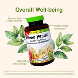 Herbs Etc. Deep Health, emballage clair et informatif.