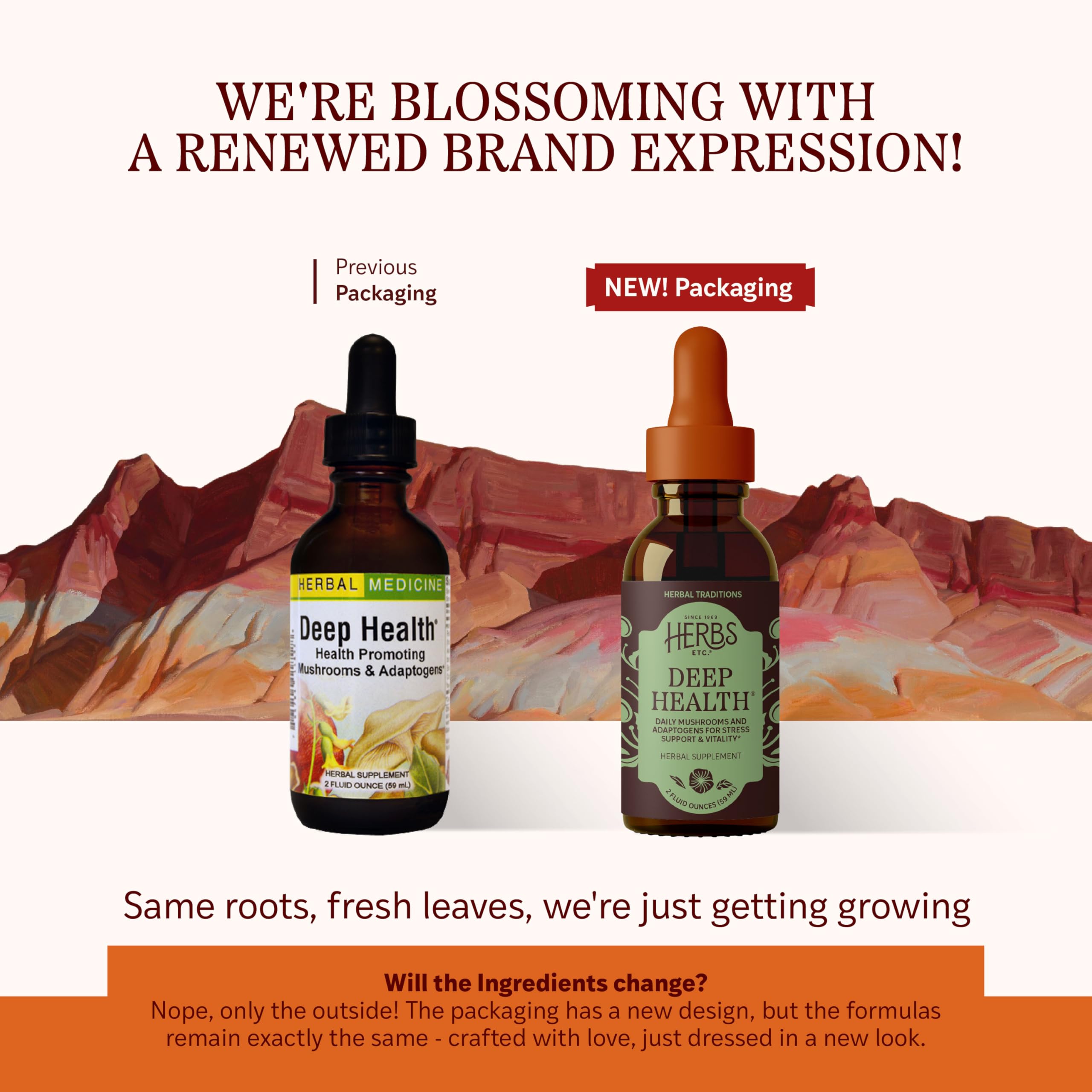 Herbs, Etc. Deep Health – emballage visible, formulation naturelle et pure.