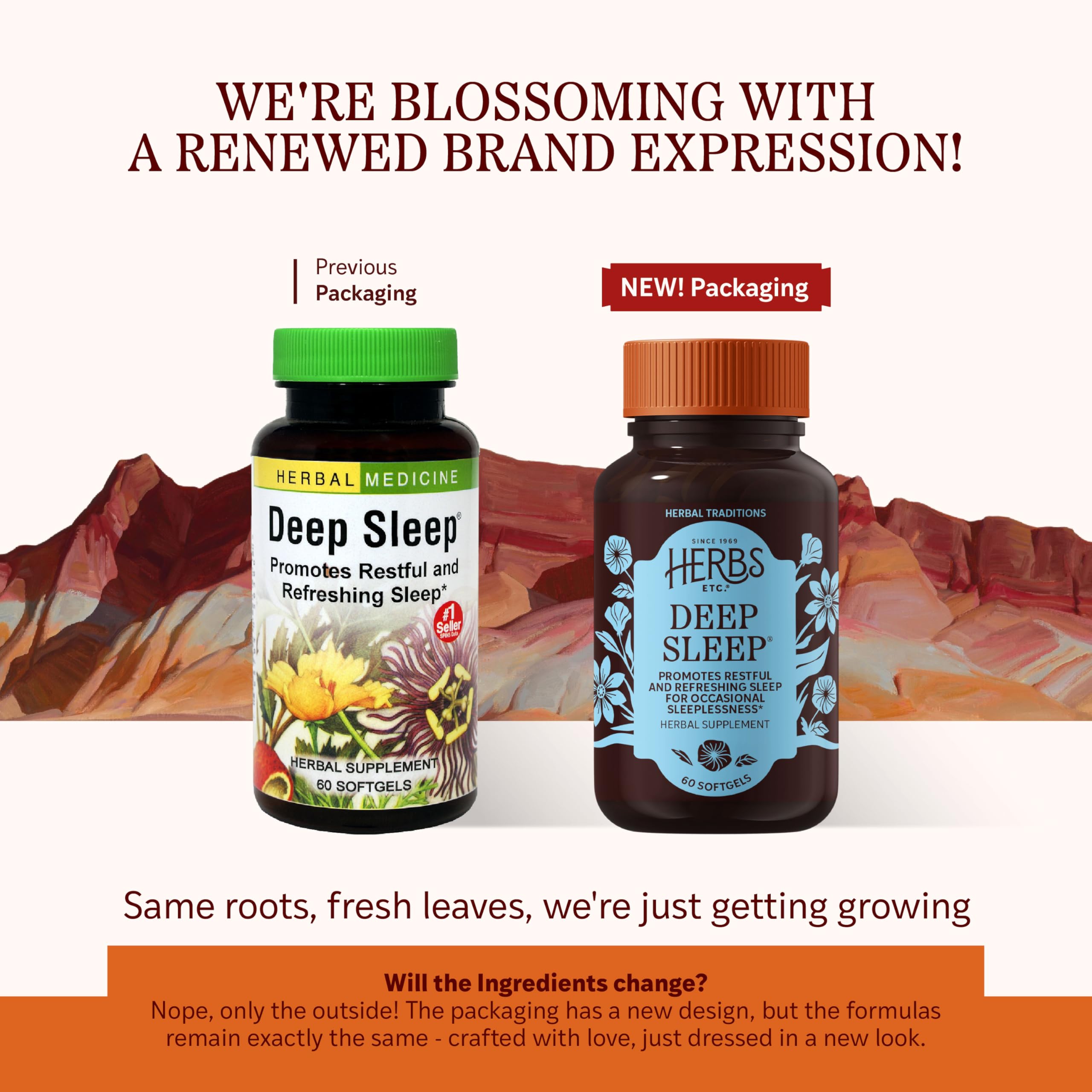 Herbs Etc. Deep Sleep – prise avant le coucher pour une nuit détendue.