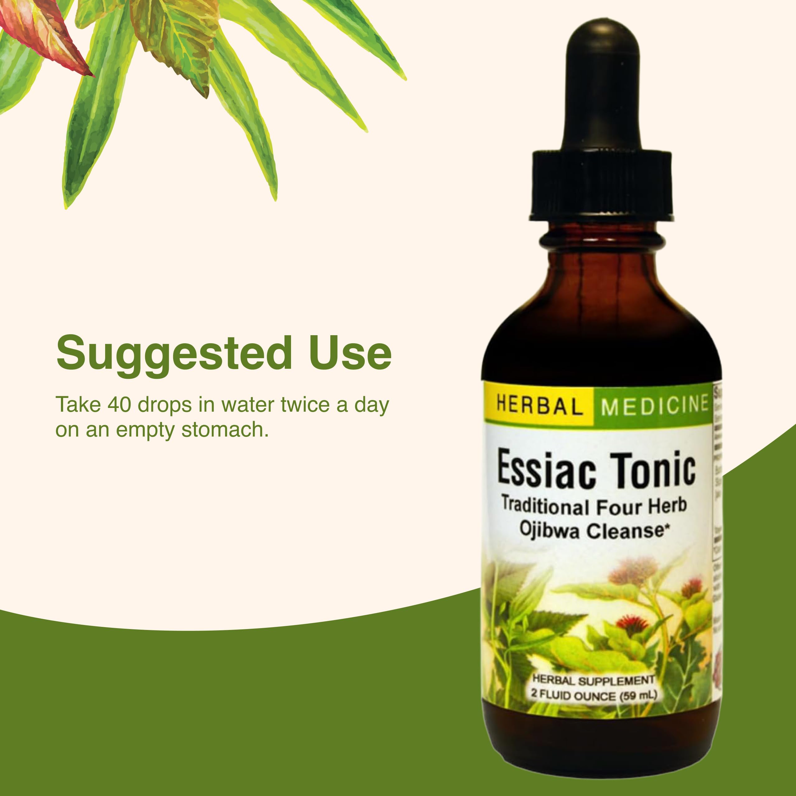 Herbs Etc. Essiac Tonic Bouteille-compacte : format pratique pour la maison ou le voyage.