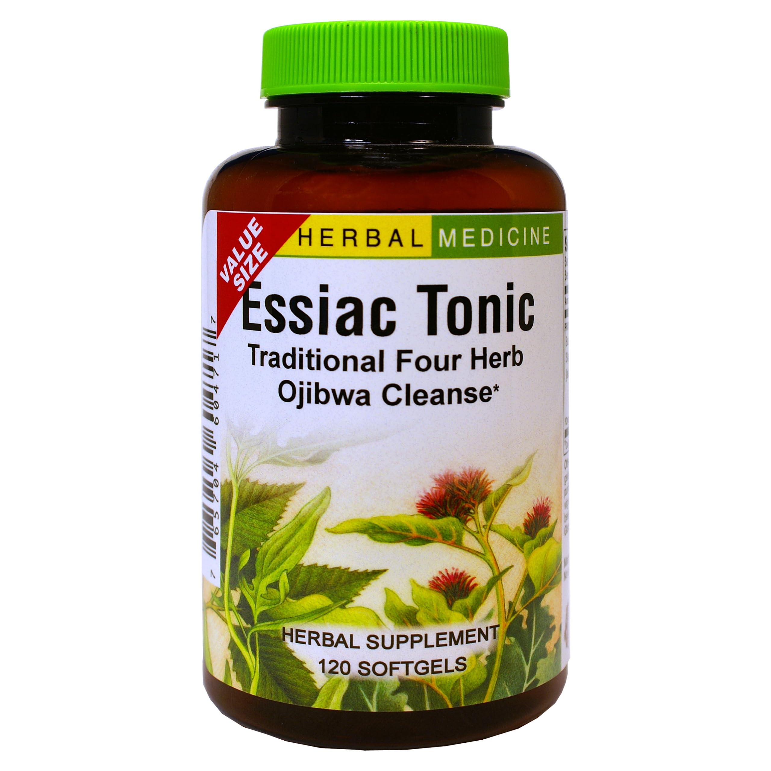 Herbs Etc. Essiac Tonic Softgels – bouteille 120, facilite la routine detox quotidienne.