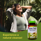 Herbs Etc. Essiac Tonic Softgels – bouteille ouverte, versement facile.