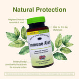 Boite et emballage Herbs Etc. Immune Alert indiquant le format 60 gélules.