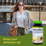 Immunoboost d'Herbs Etc. dosage recommandé: une gélule avec eau deux à quatre fois par jour.