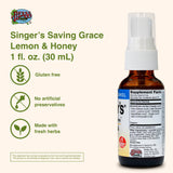 Herbs Etc. Singer's Saving Grace - application sur gorge pendant le chant