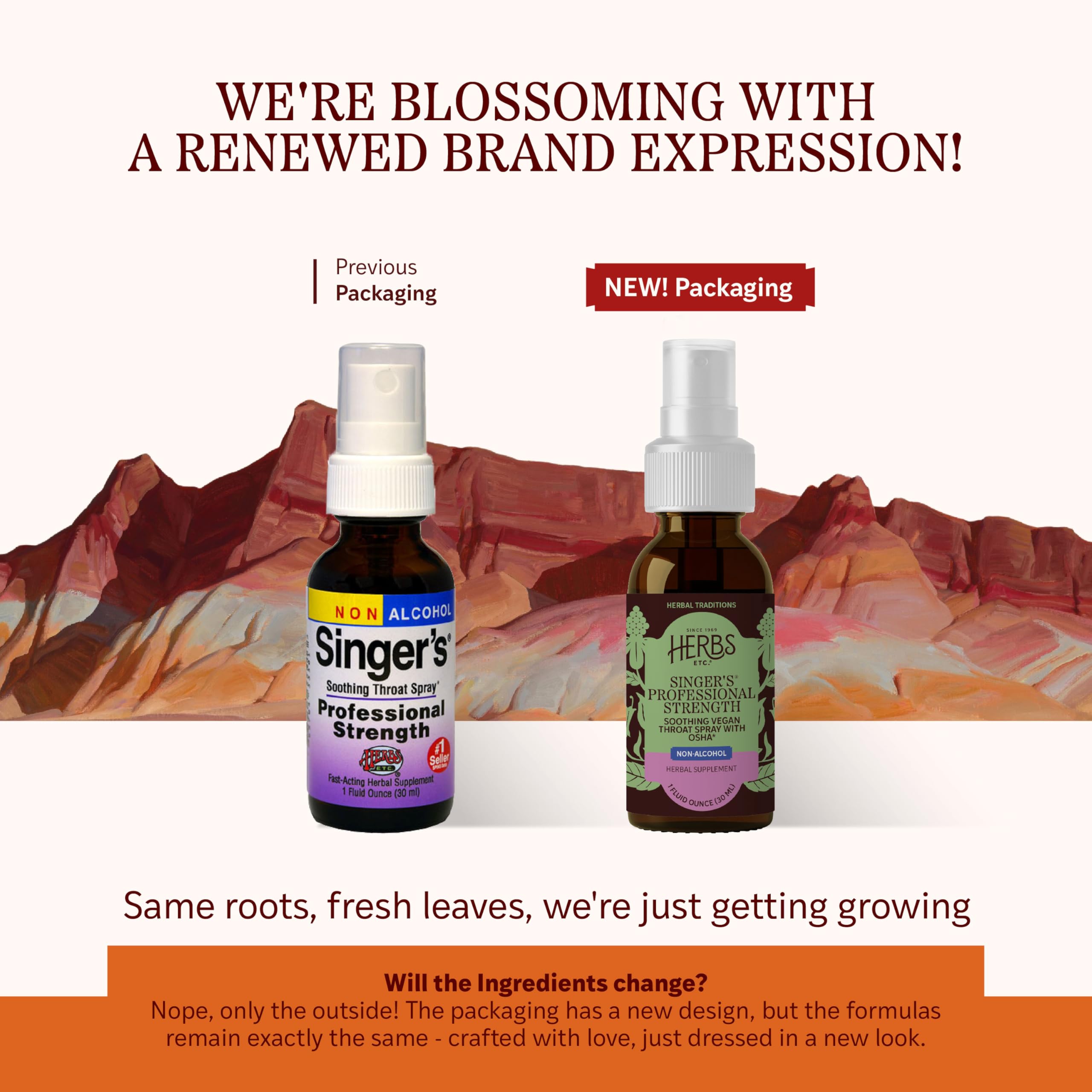 Herbs Etc. Singer's Saving Grace – Application spray: confort potentiel pendant les répétitions et concerts.
