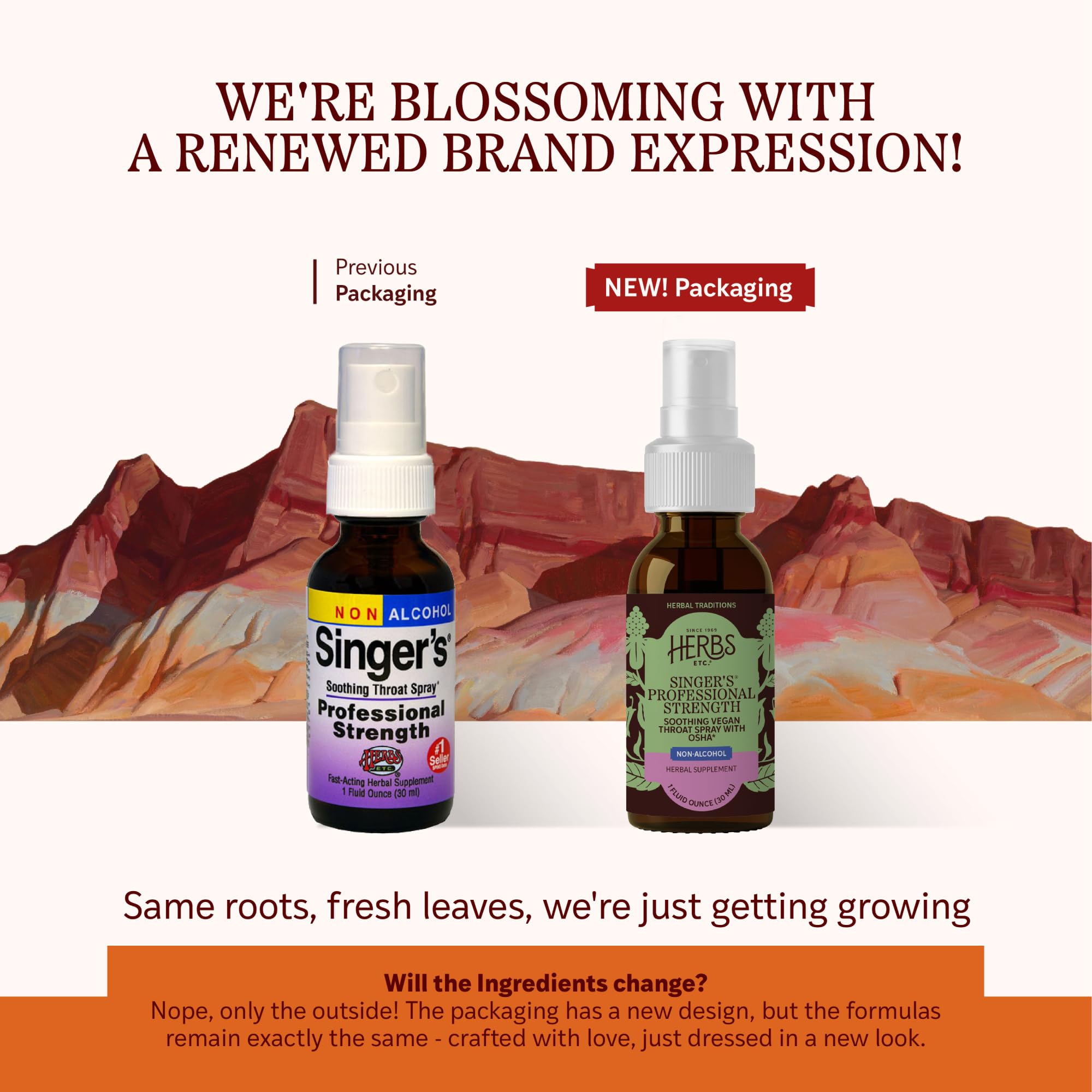 Herbs Etc. Singer's Saving Grace – emballage double, pratique pour usage régulier