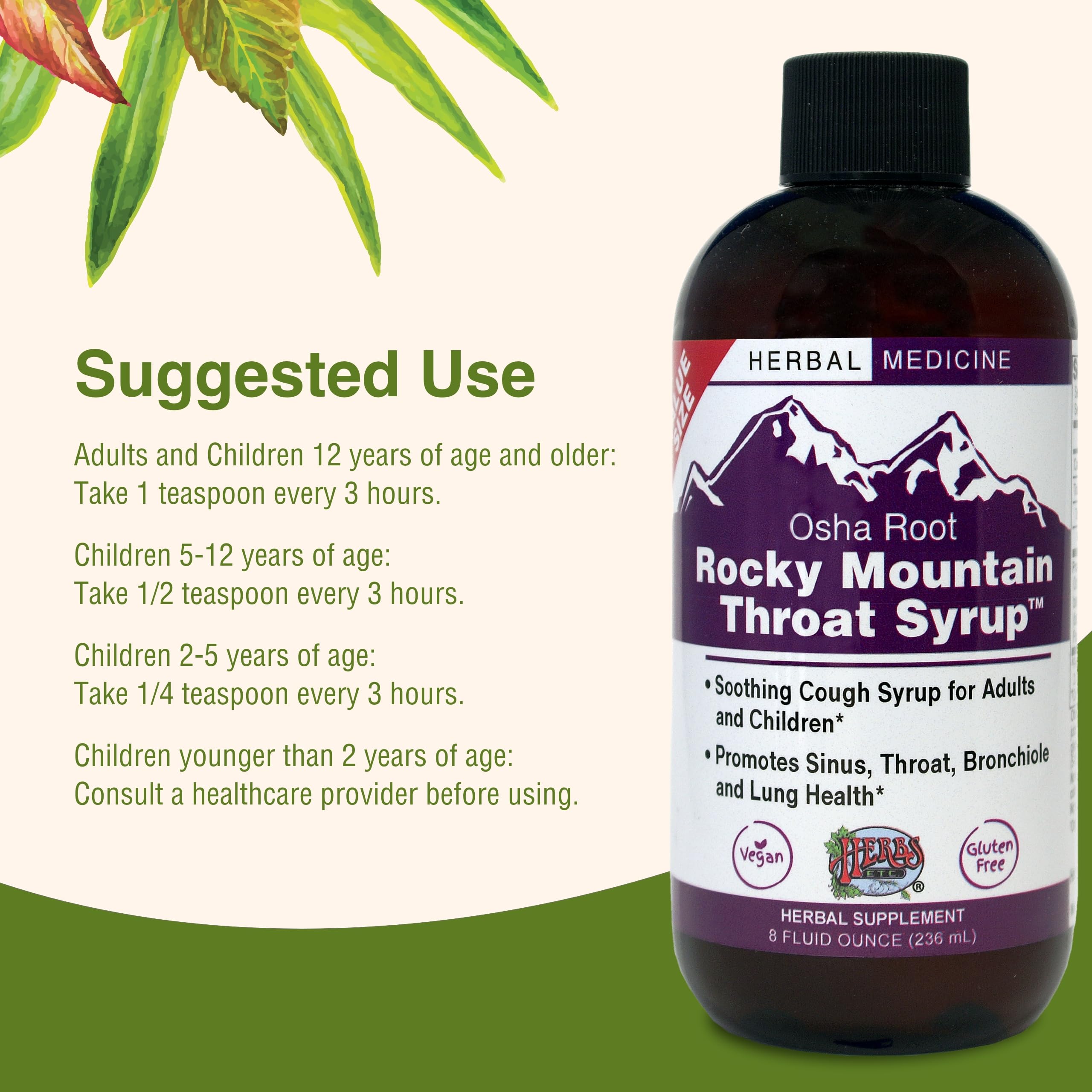 Herbs Etc. sirop Rocky Mountain — parfum naturel et saveur authentique.