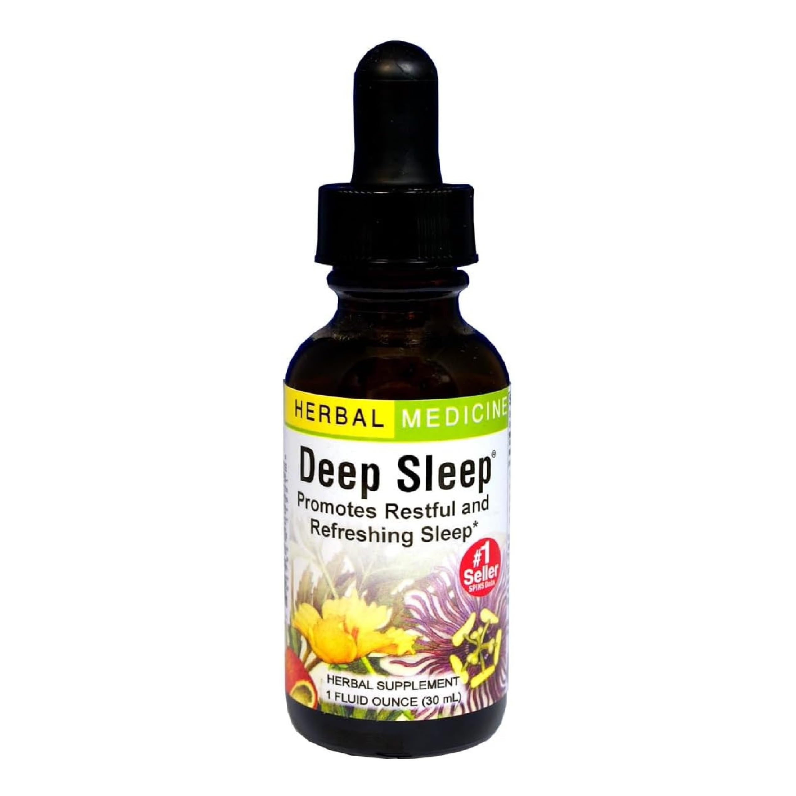 Herbs Etc. Sommeil profond—bouteille gouttes favorise un endormissement paisible.