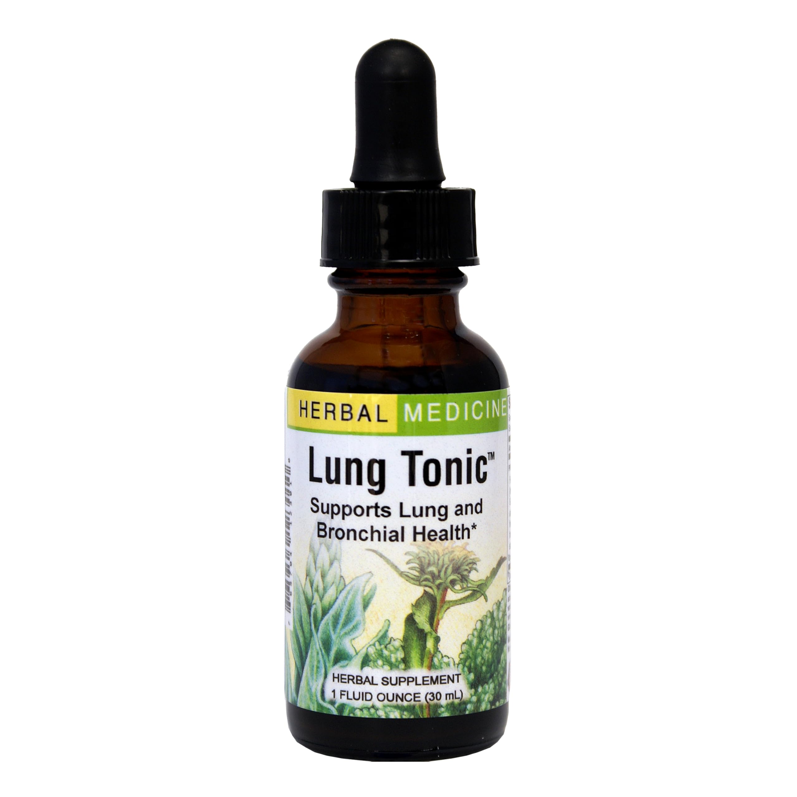 Herbs Etc. Tonique pour les poumons, bouteille de 30 ml, soutien potentiel des voies respiratoires.