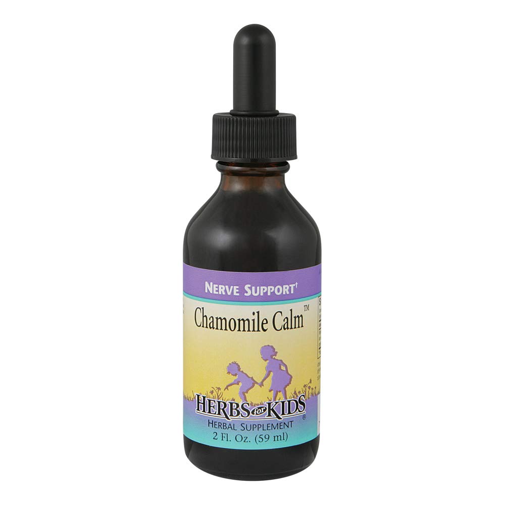 Chamomile Calm de Herbs For Kids, flacon, apaise le système nerveux et favorise la relaxation