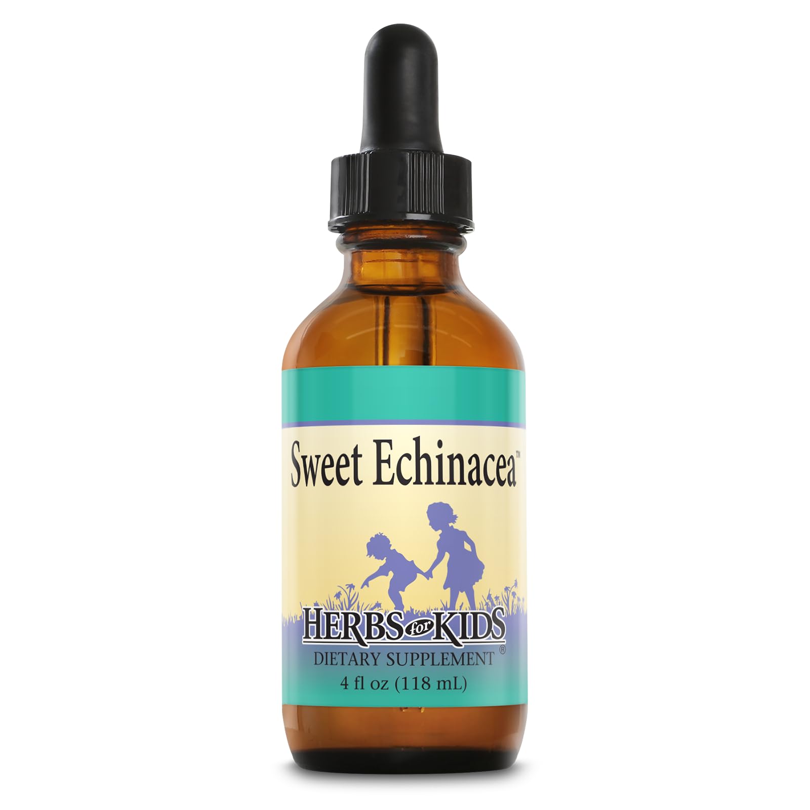 Herbs For Kids Échinacée Douce – bouteille pratique pour dosage quotidien chez les tout-petits.