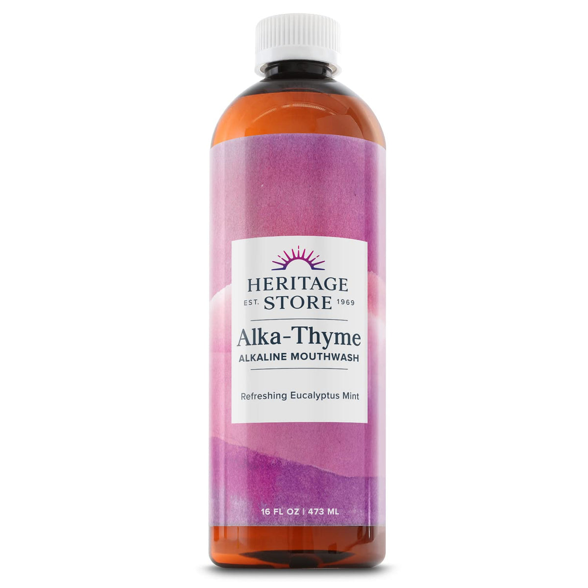 Heritage Store Alka-Thyme : bouteille menthe fraîche pour haleine durable.