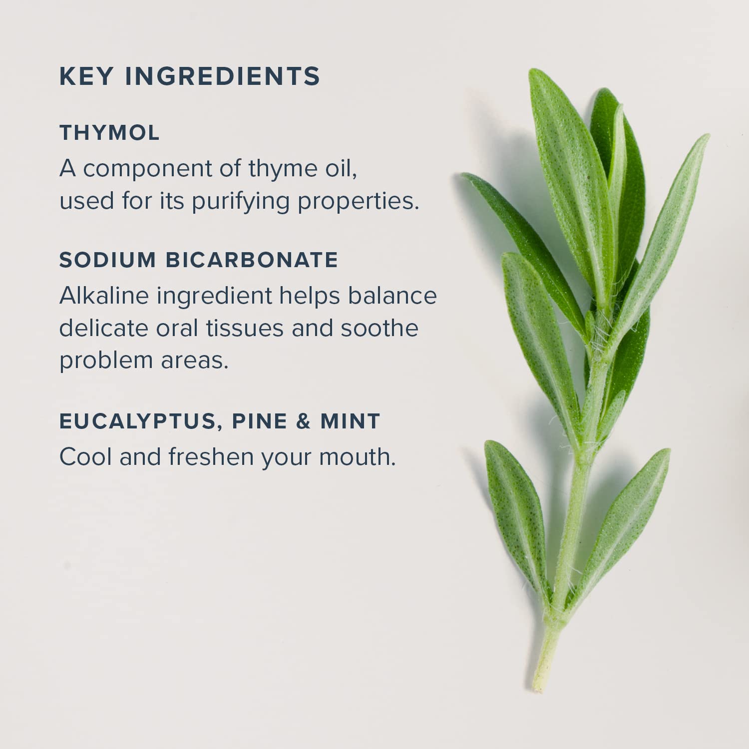 Heritage Store Alka-Thyme formule alcaline pour équilibre buccal quotidien.