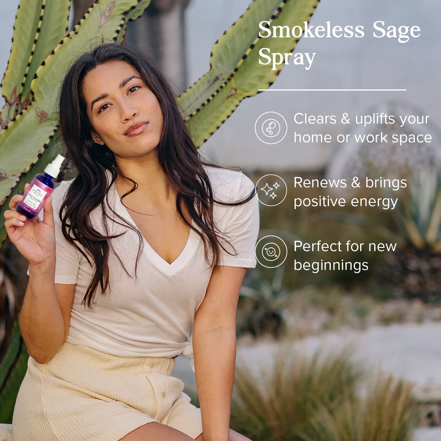 Aura Smudge Heritage Store: spray d’aromathérapie à la sauge pour une ambiance claire.