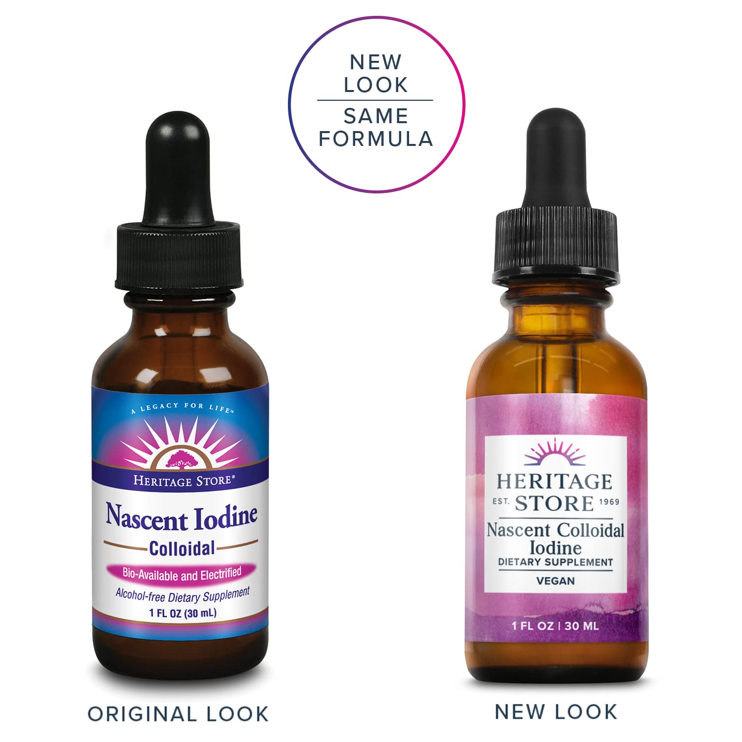 Compte-gouttes Heritage Store montrant le format pratique pour dosage quotidien.