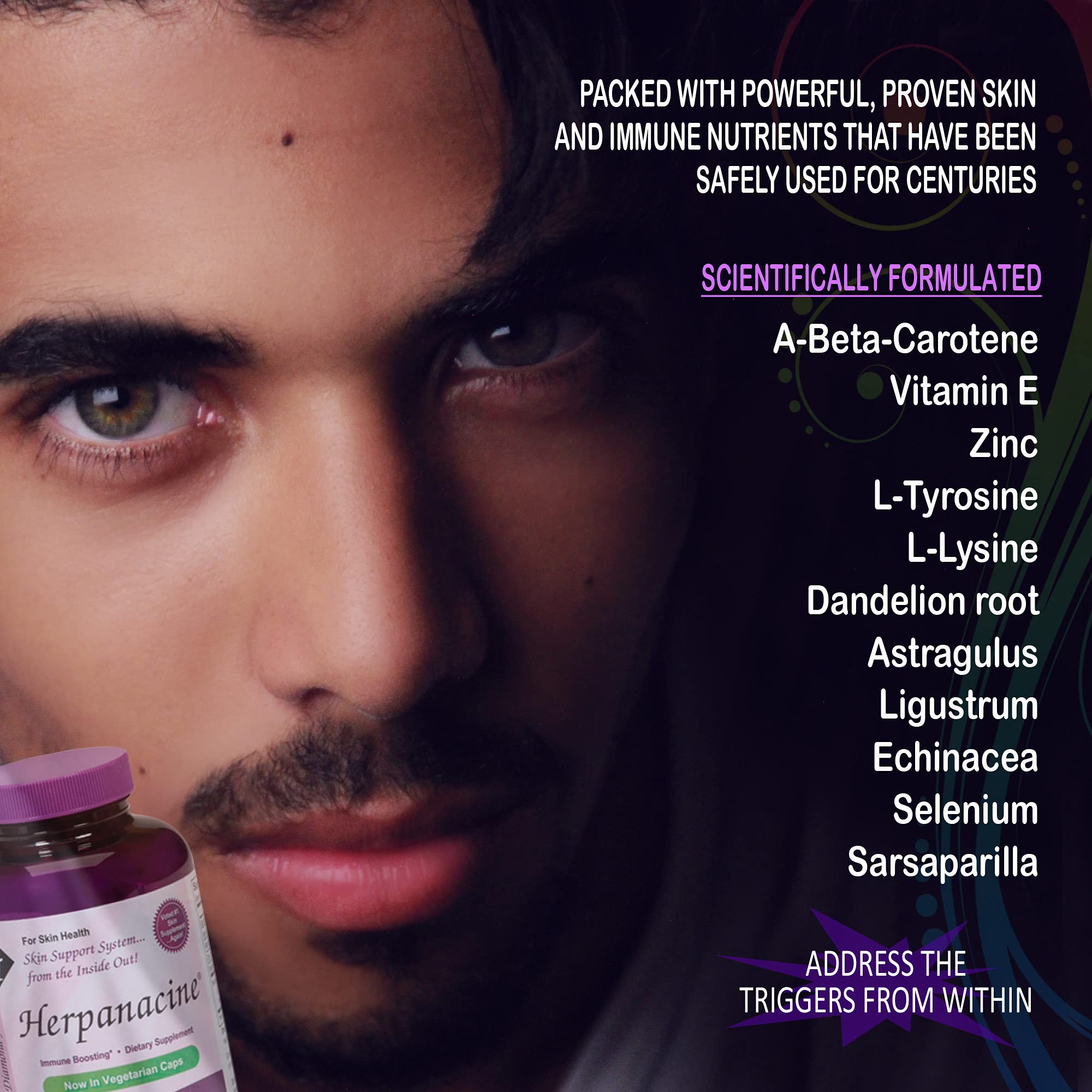 Herpanacine Diamant – ingrédients naturels mis en avant pour une approche interne.