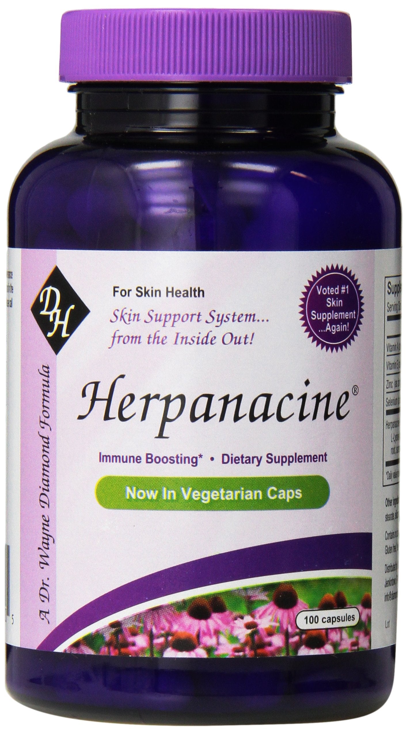 Bouteille Herpanacine Diamond pour un soutien cutané naturel.