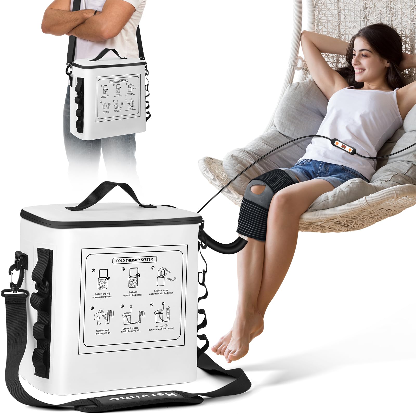 Hervimo machine glace portable pour genou, thérapie ciblée après chirurgie