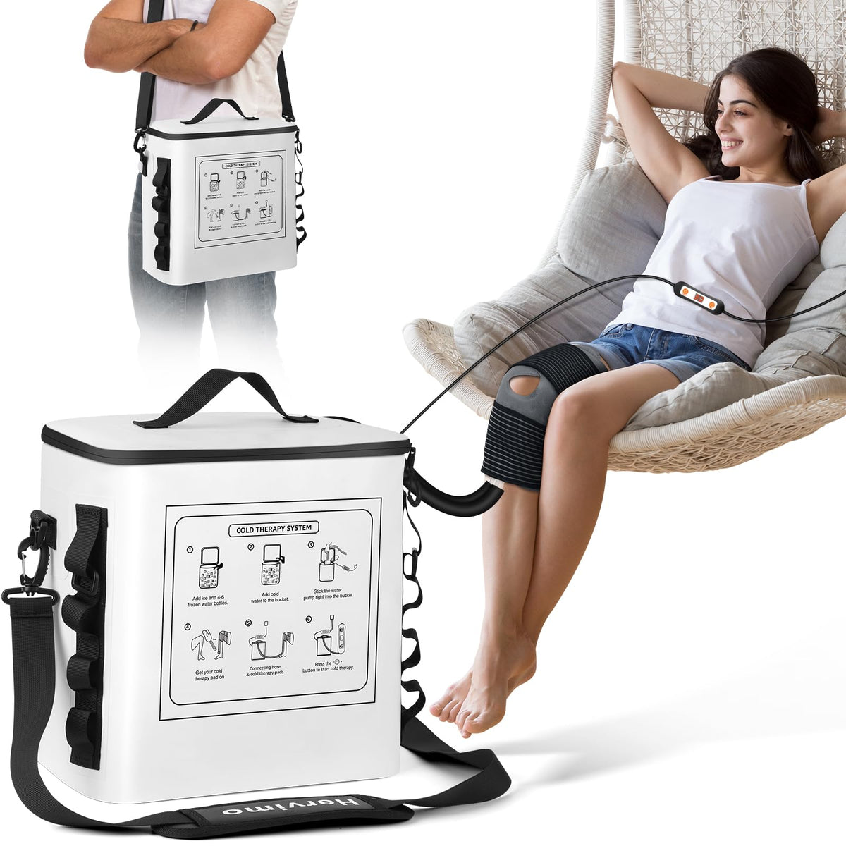 Hervimo machine glace portable pour genou, thérapie ciblée après chirurgie