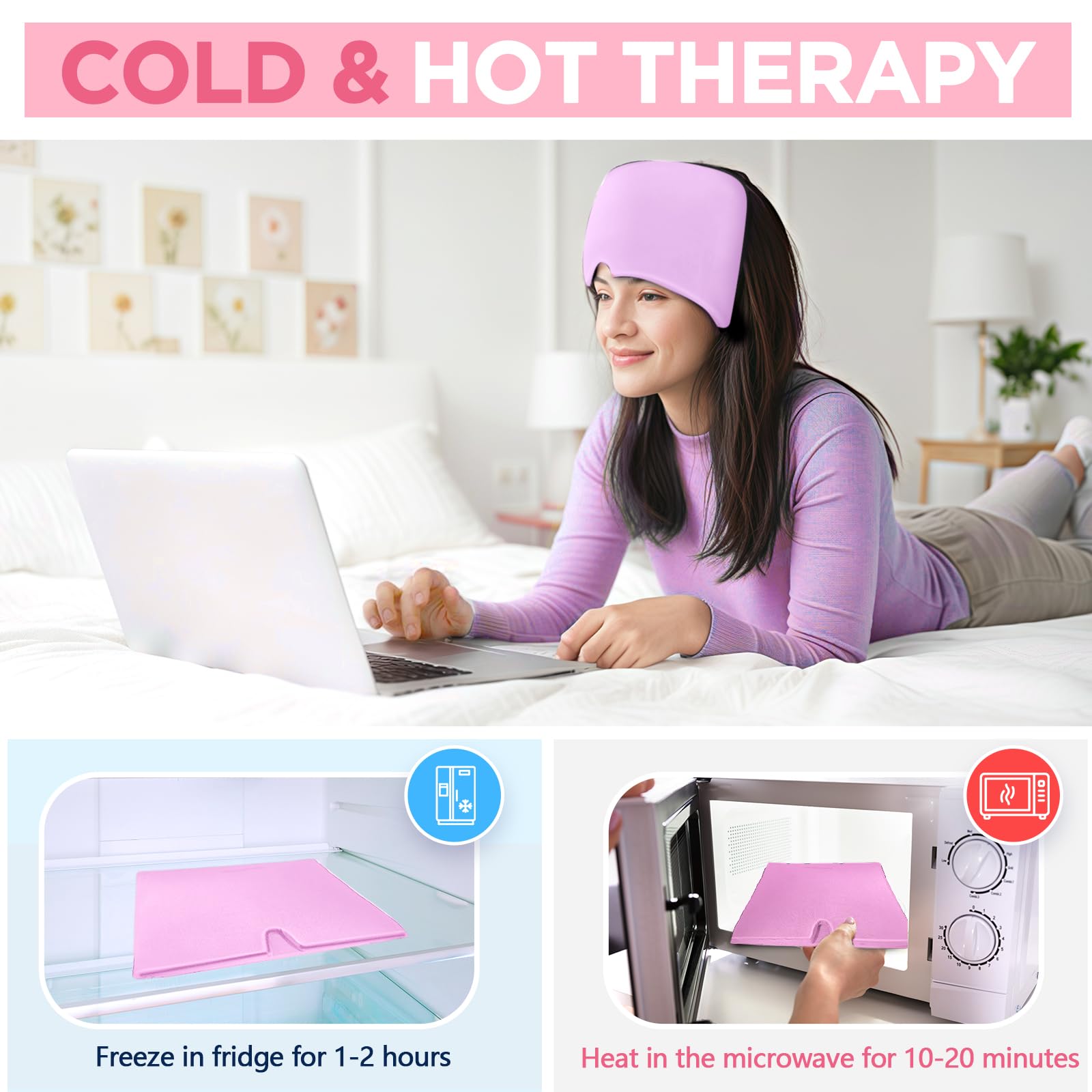 Produit réutilisable et durable HESEE, compatible avec compresses froides ou chaudes.