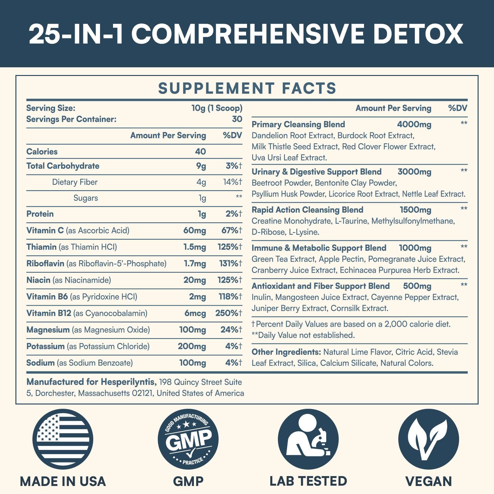 Hesperilyntis Détox Poudre Lime : doseur pratique pour dosage précis