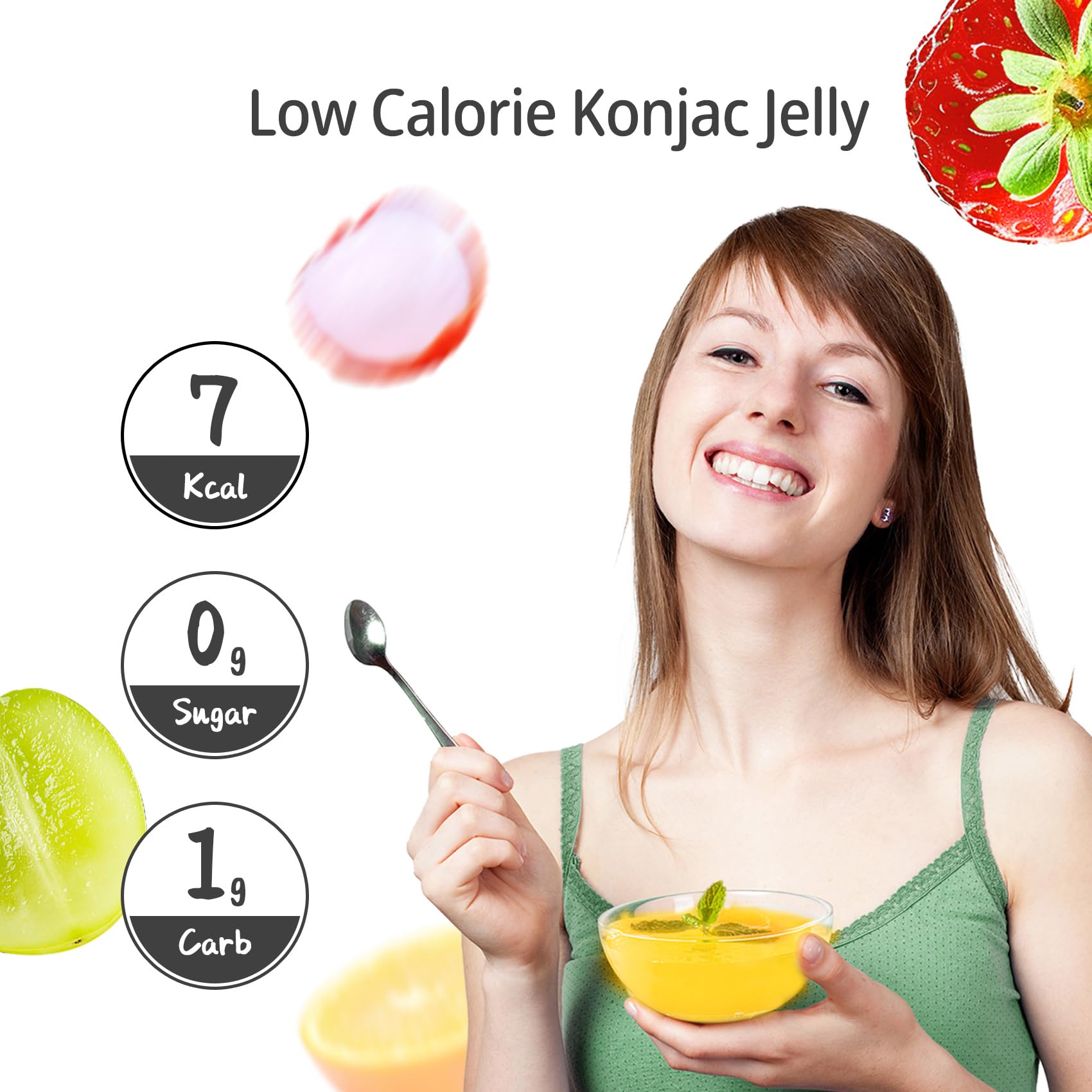 Hethstia Konjac Jelly Collagen Emballage Portatif : sachet facile à emporter