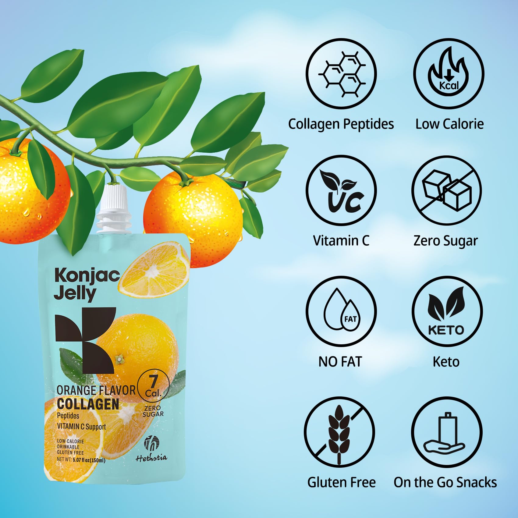 Texture gelée Konjac de Hethstia, pause savoureuse et pratique