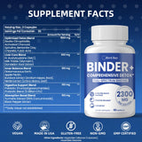 HevChay Detox Binder gélules vegan faciles à avaler pour la digestion