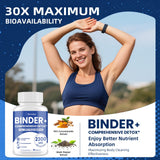 HevChay Detox Binder verre d'eau avec capsules, rituel simple