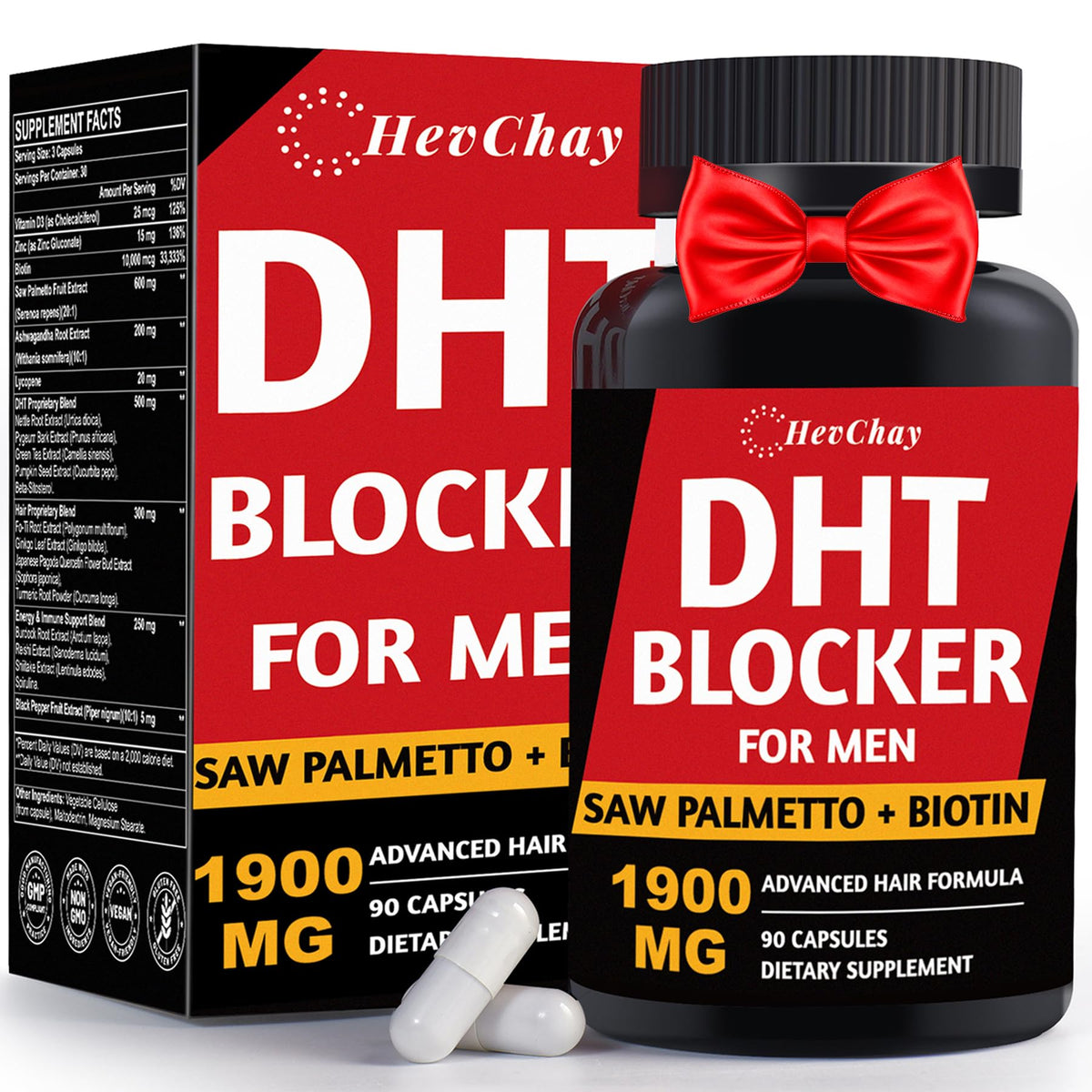 Bouteille HevChay DHT Blocker prête à intégrer votre routine capillaire