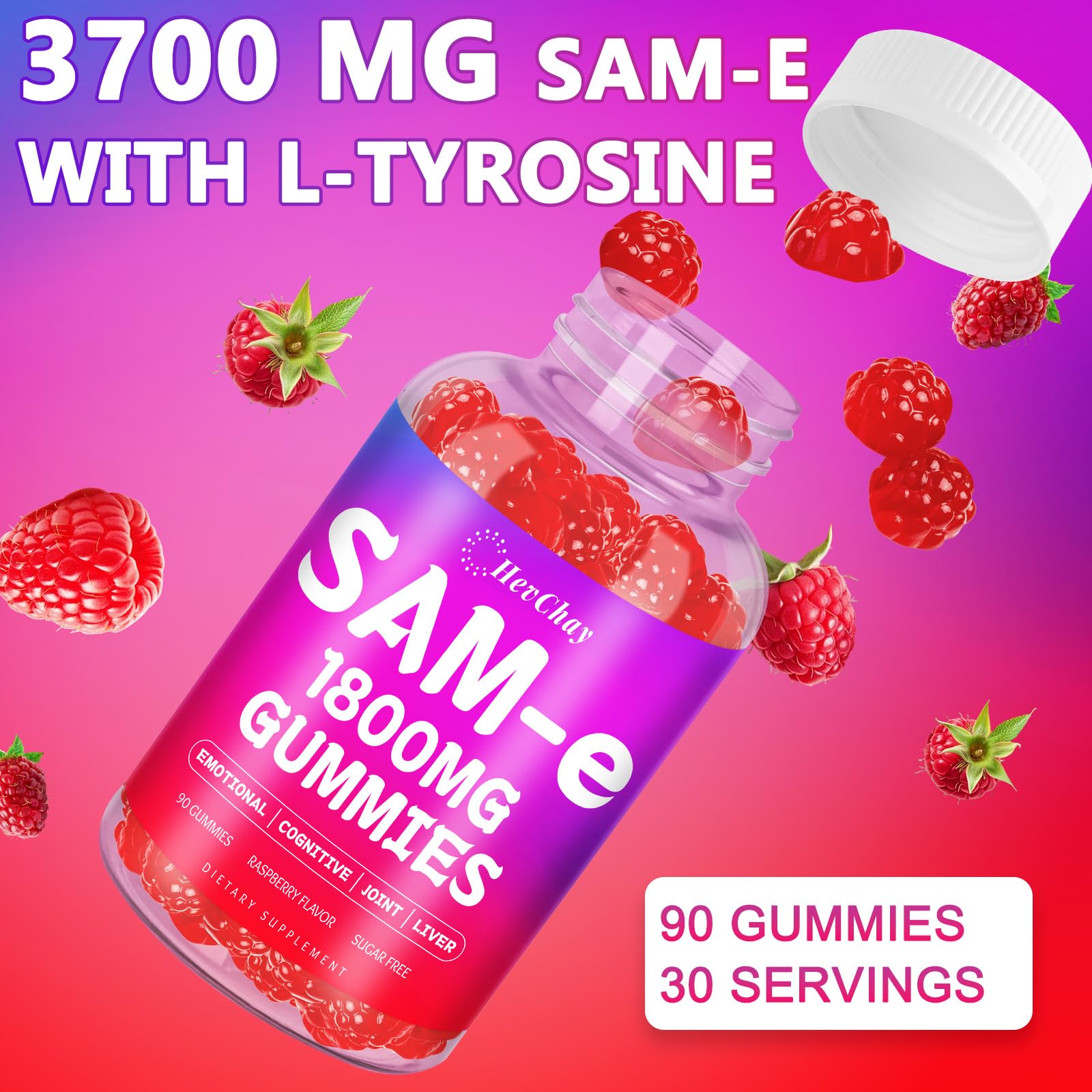 HevChay SAM-e Gummies en main, prise rapide lors de déplacements.