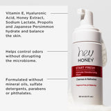 Hey Honey, texture mousse légère pour un nettoyage doux et efficace.