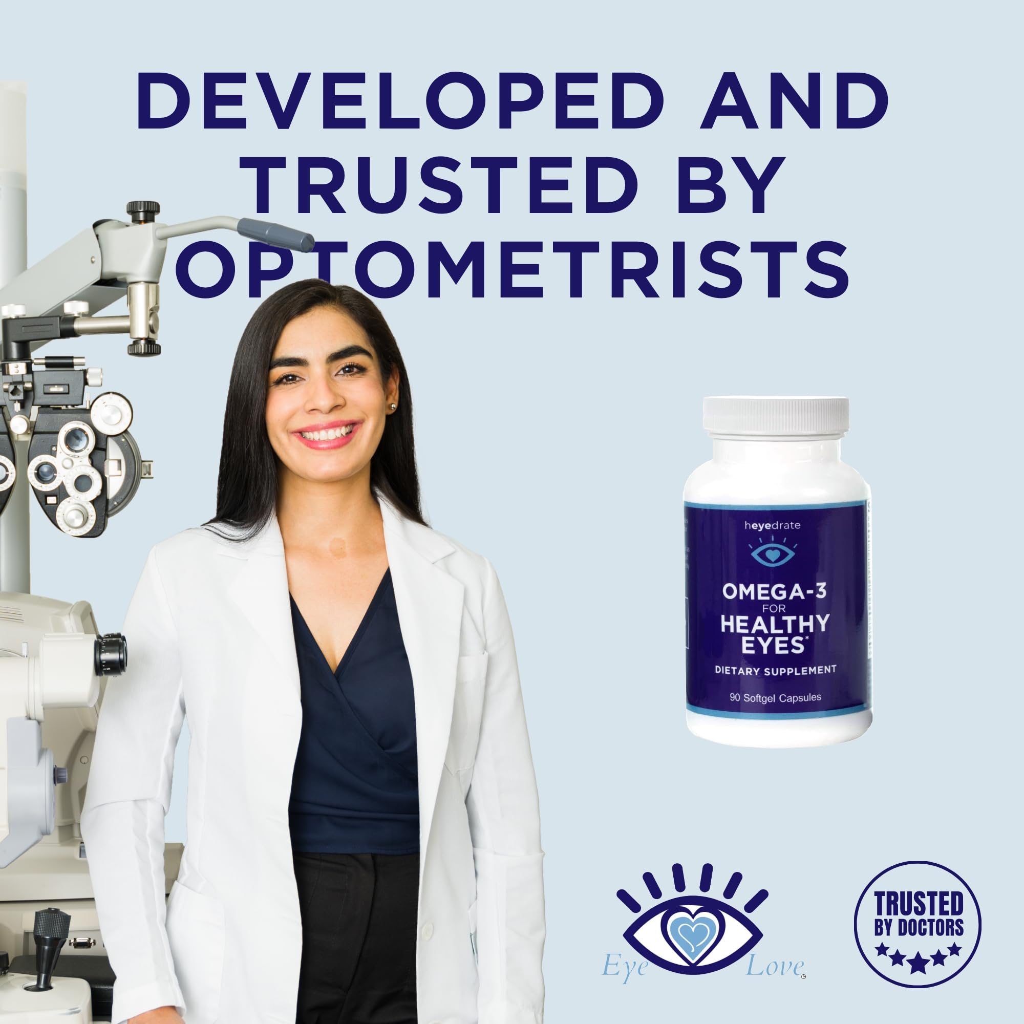 Formule EPA-DHA Omega-7 Heyedrate pour la santé oculaire.