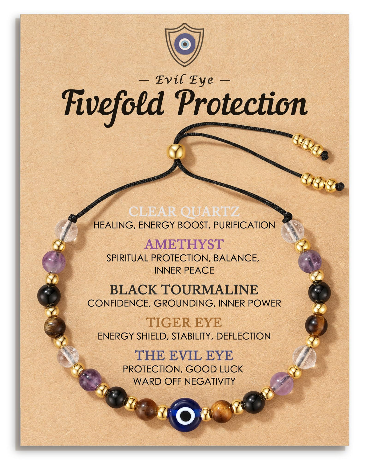 Bracelet HGDEER œil protecteur pour protection quotidienne et énergie positive