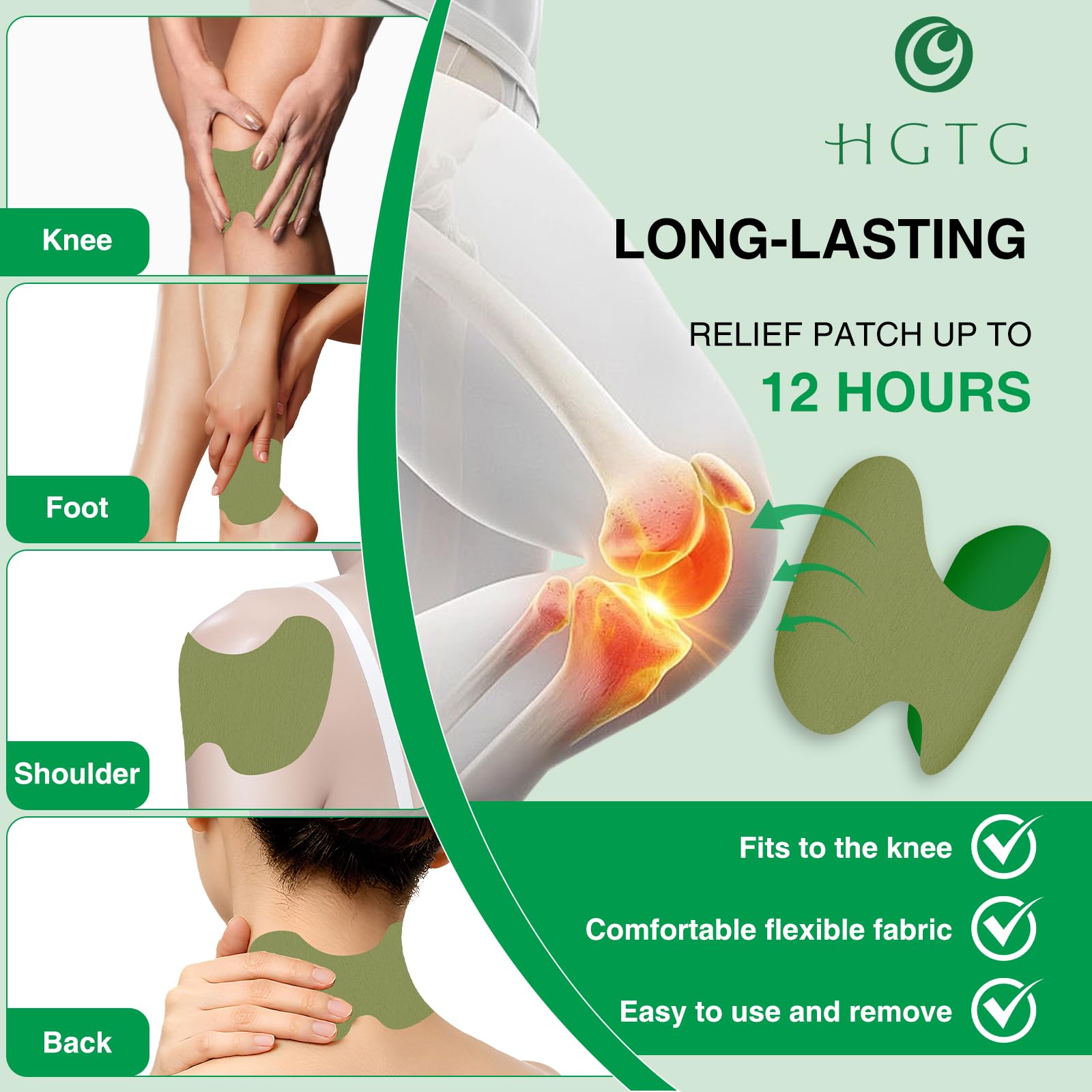 Patch coude HGTG: chaleur naturelle pour joints et muscles