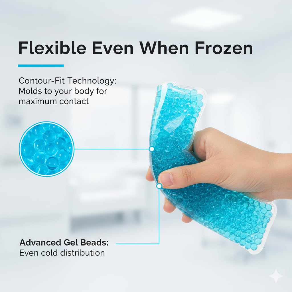 Gros plan sur les billes de gel flexibles pour une douceur continue.