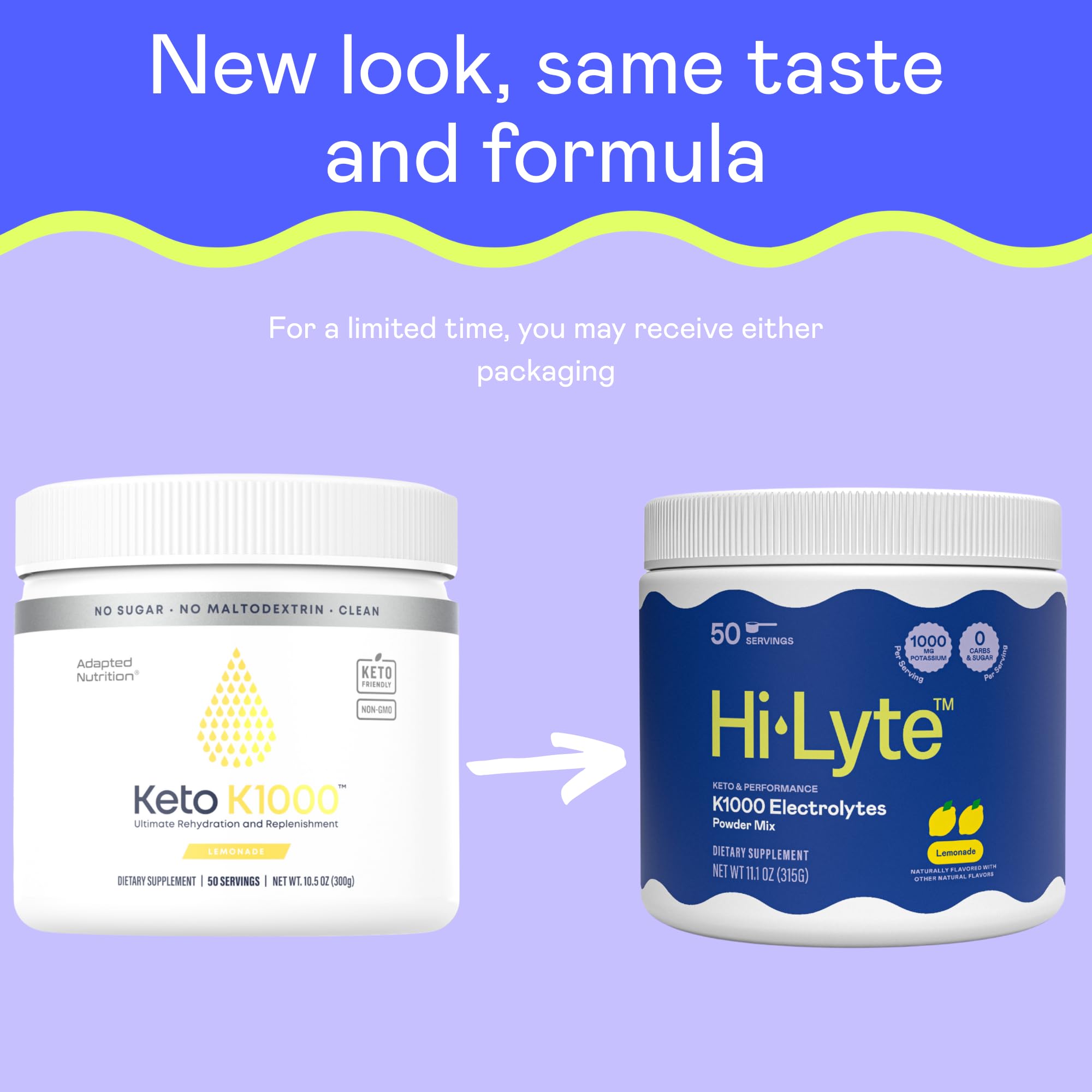 Hi-Lyte K1000, préparation facile avec 16 oz d'eau pour démarrer rapidement