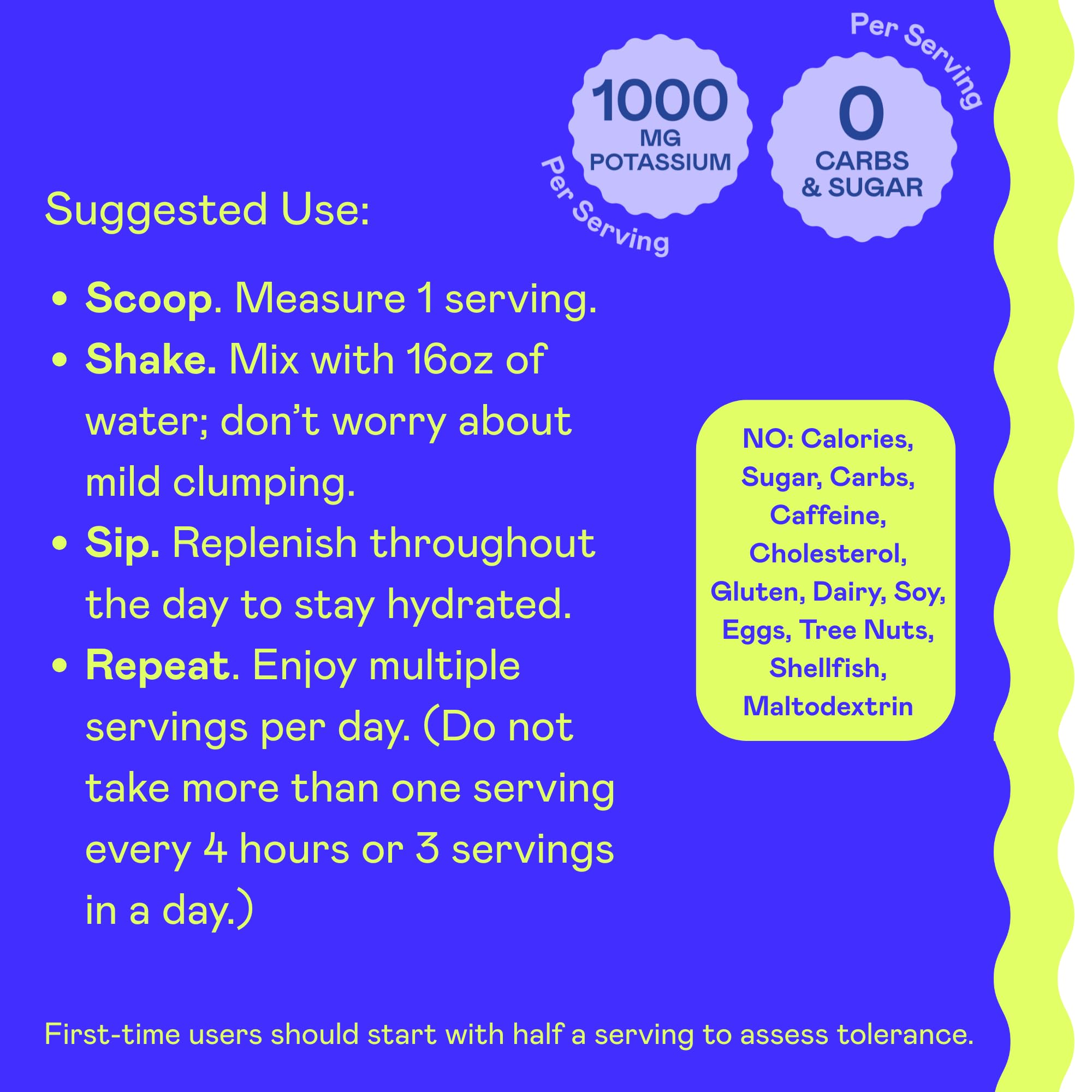 Hi-Lyte K1000 sans sucre ni additifs, adapté au régime keto.