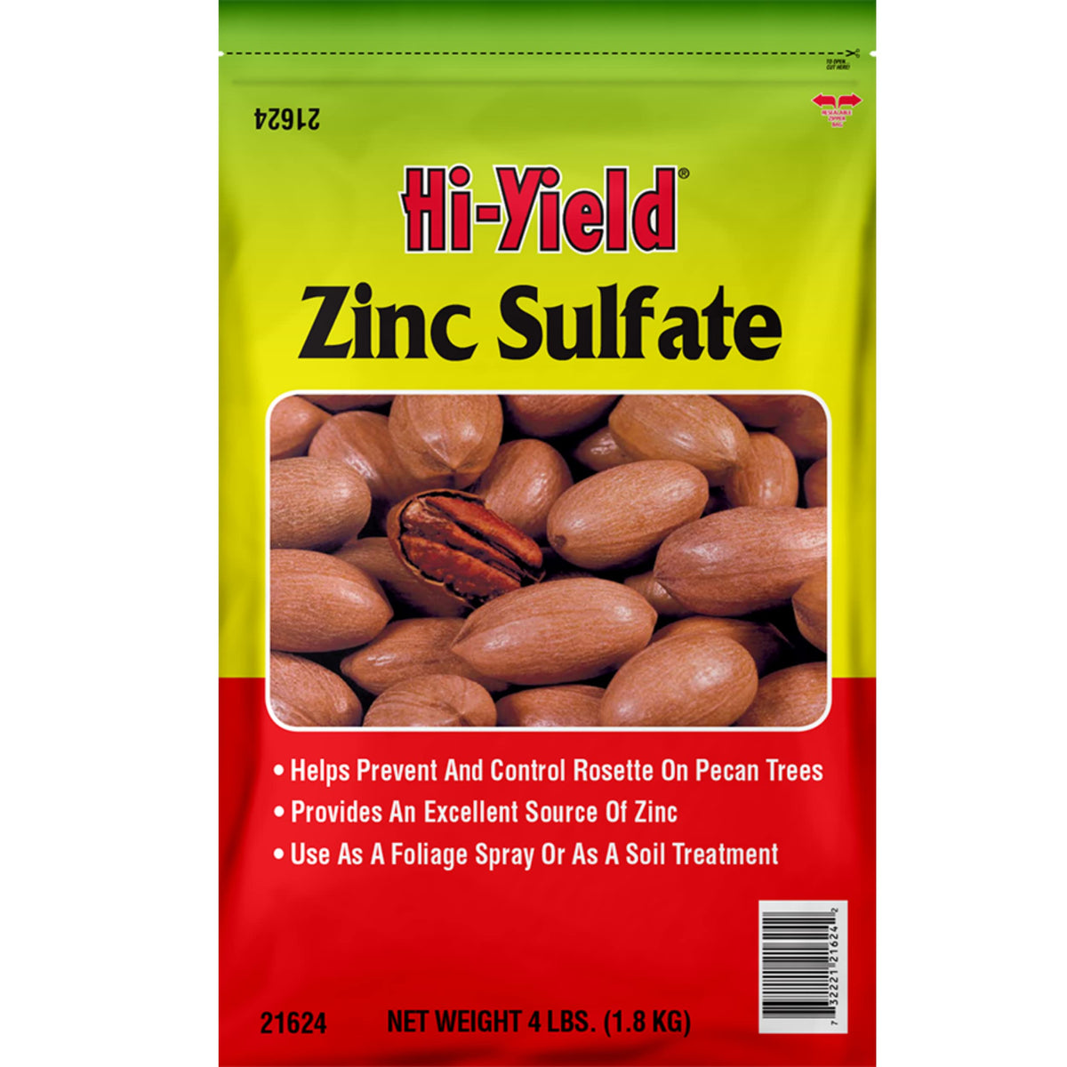 Hi-Yield Zinc Sulfate 4 livres, bouteille montrée, source de zinc pour arbres fruitiers