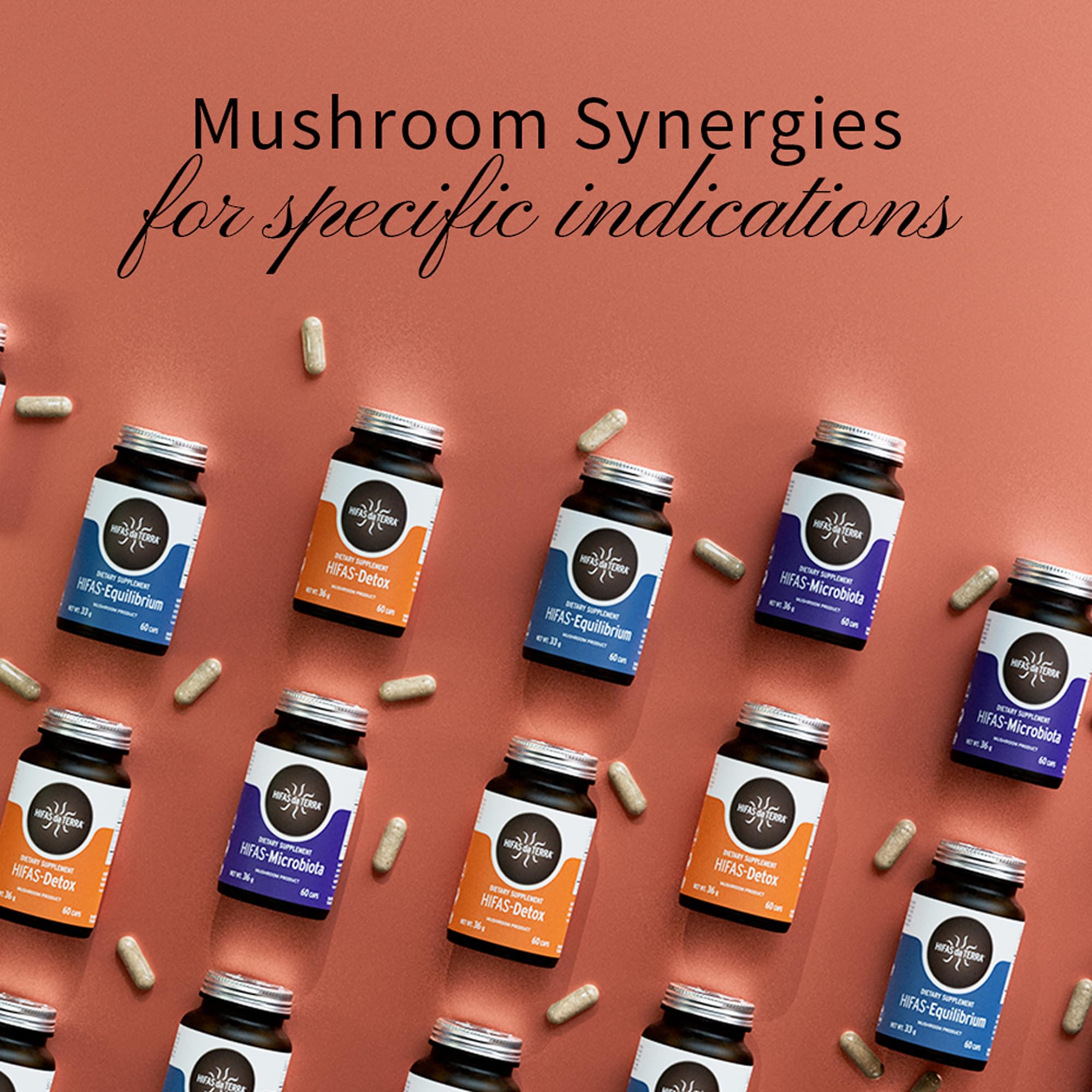 Arrière-plan évoquant la naturalité des champignons médicinaux.