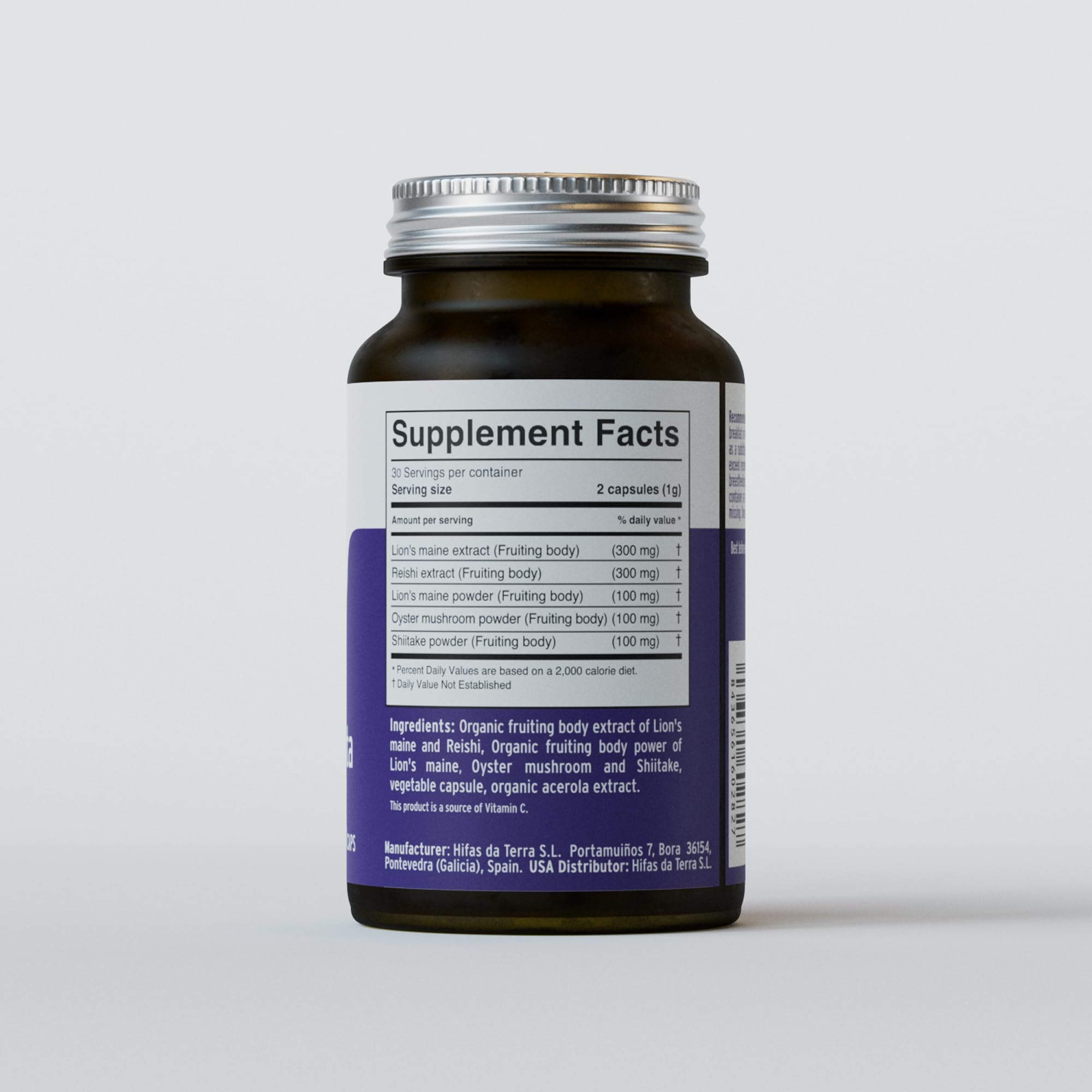 Étiquette-produit de HIFAS-MICROBIOTA affiche les ingrédients et usages.