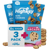 HighKey Keto mini-biscuits chocolat emballage, snack sans sucre idéal keto.