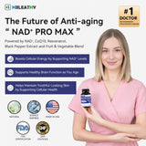 Capsules HIILEATHY NAD+ dans la main, format quotidien pratique.