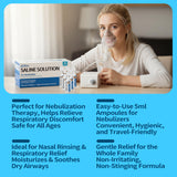 Hiins solution saline 0,9% pour nettoyage nasal, ampoules 5ml, usage quotidien facile