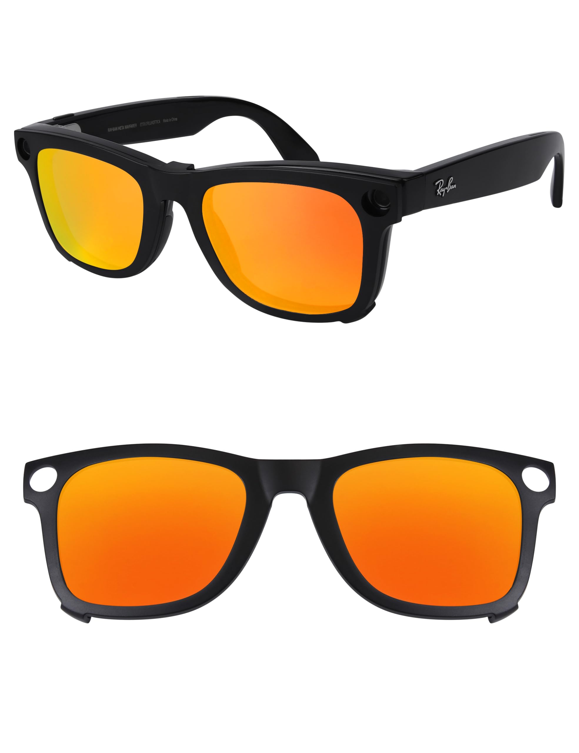 HILEEN clip externe polarisé pour Ray-Ban Meta Wayfarer, protection UV fiable.